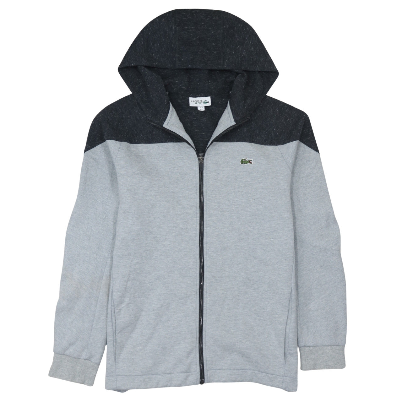 Lacoste Sport Men's Grey Full Zip Hoodie Size M Regular Fit