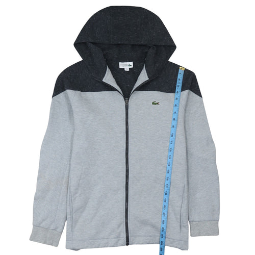 Lacoste Sport Men's Grey Full Zip Hoodie Size M Regular Fit