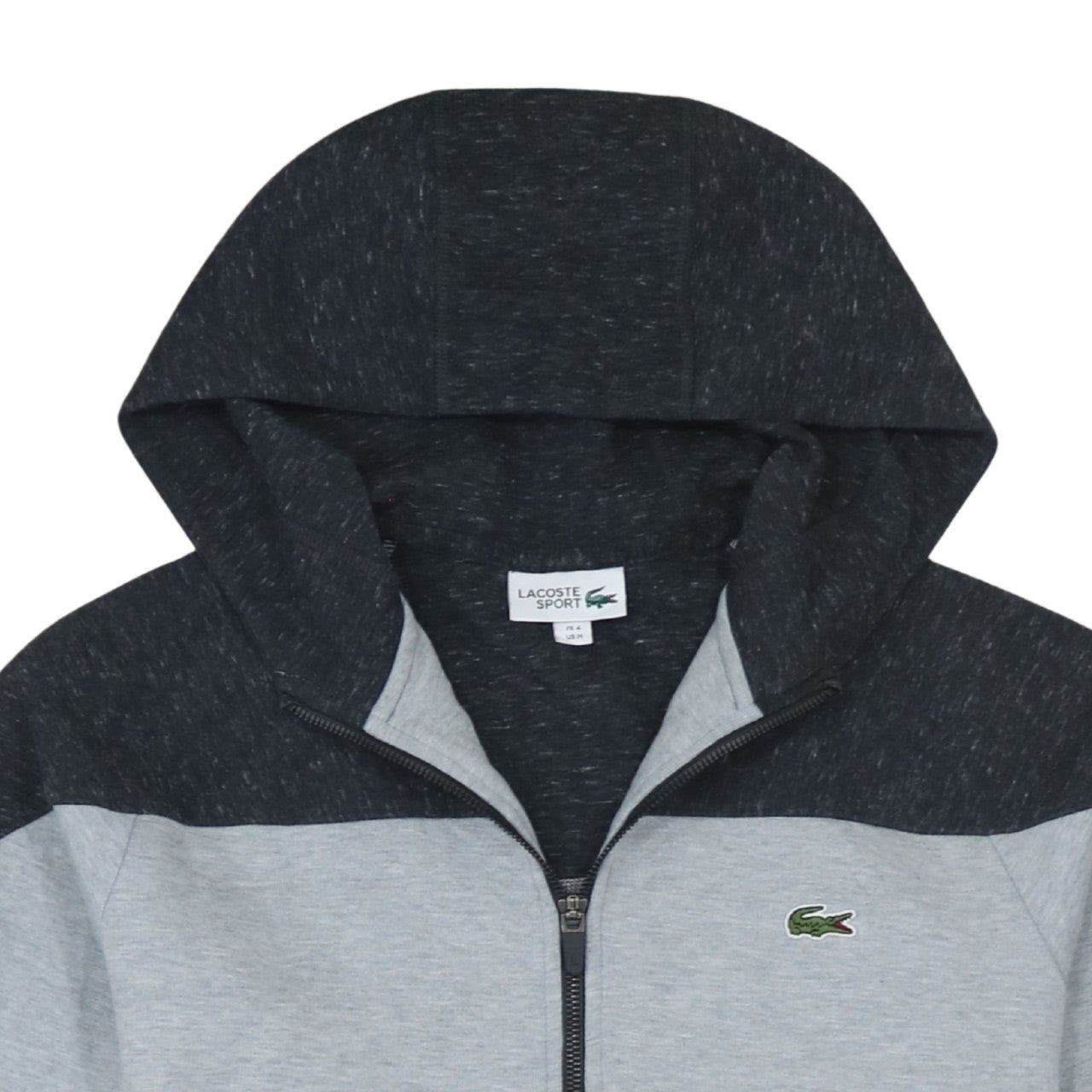 Lacoste Sport Men's Grey Full Zip Hoodie Size M Regular Fit
