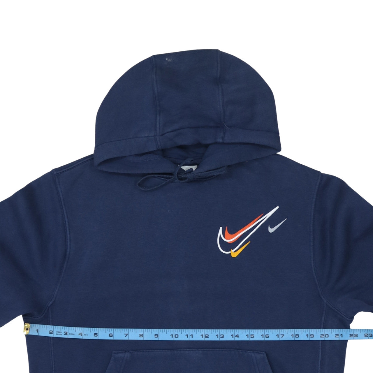 Nike Men's Blue Pullover Hoodie Small Fleece Logo Sportswear