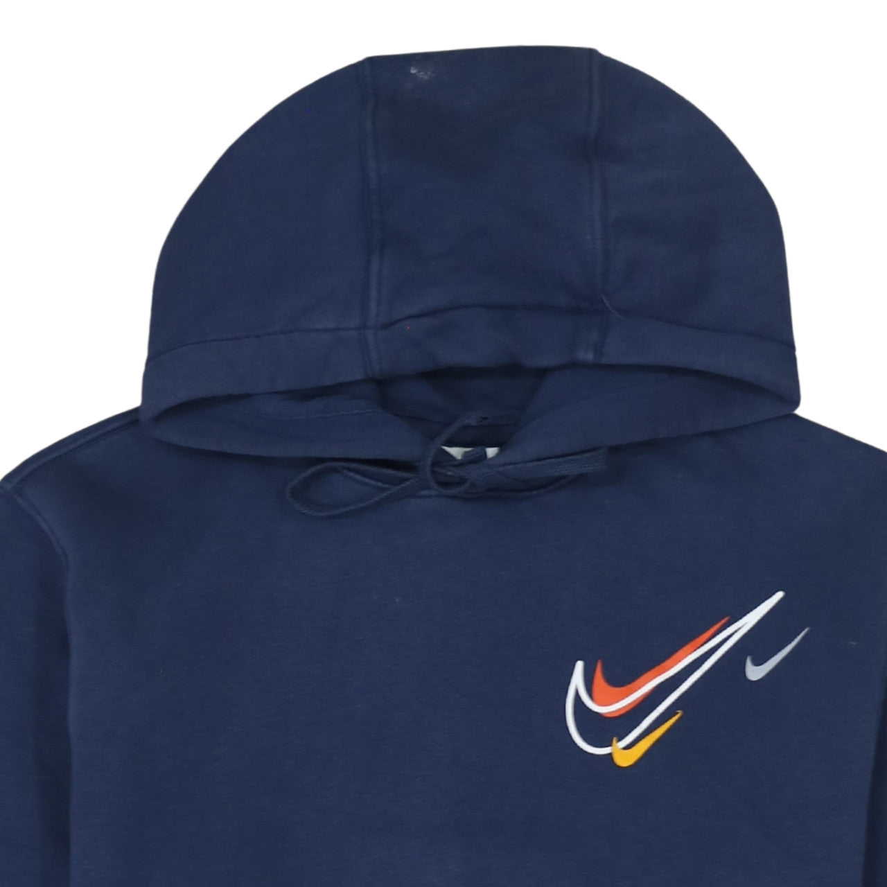 Nike Men's Blue Pullover Hoodie Small Fleece Logo Sportswear