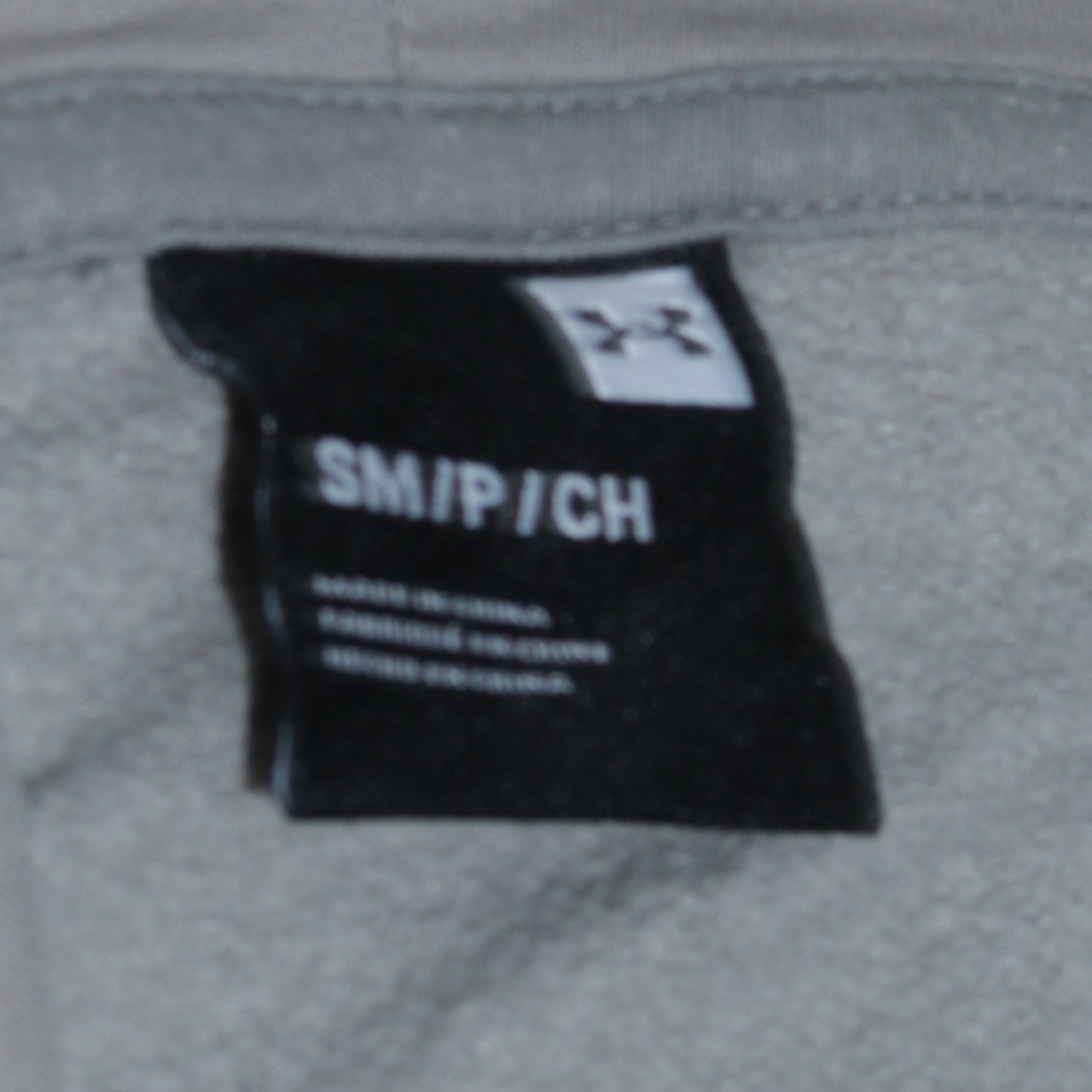 Under Armour Men's Grey Pullover Hoodie Small Logo Sportswear