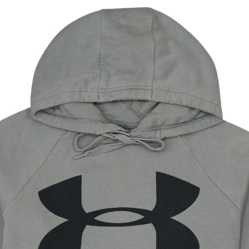 Under Armour Men's Grey Pullover Hoodie Small Logo Sportswear
