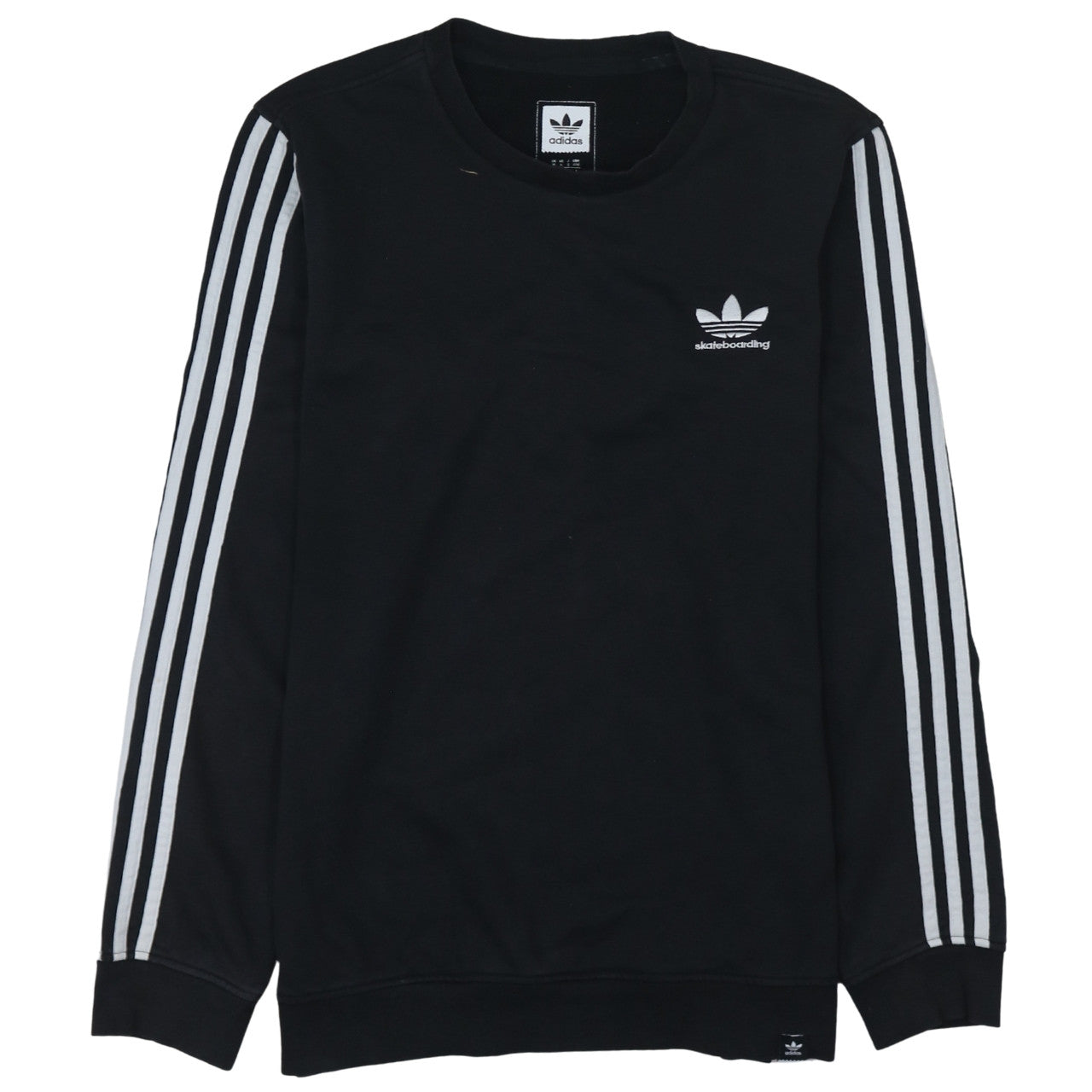 Adidas Men's Black Crew Neck Skateboarding Sweatshirt Size M