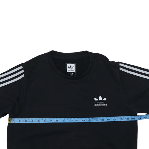 Adidas Men's Black Crew Neck Skateboarding Sweatshirt Size M