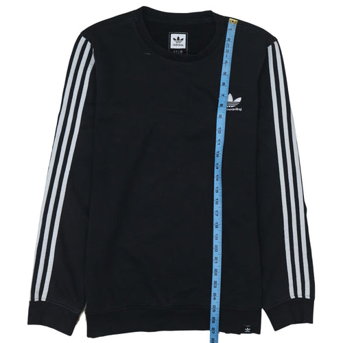 Adidas Men's Black Crew Neck Skateboarding Sweatshirt Size M
