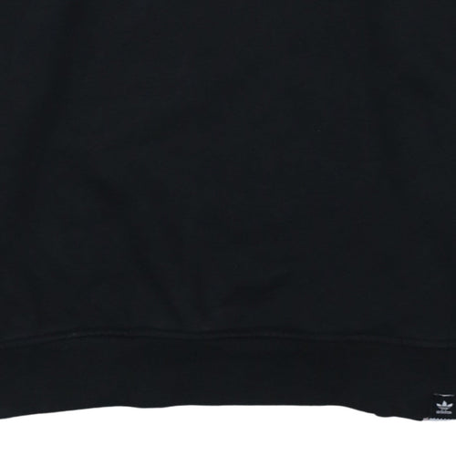 Adidas Men's Black Crew Neck Skateboarding Sweatshirt Size M