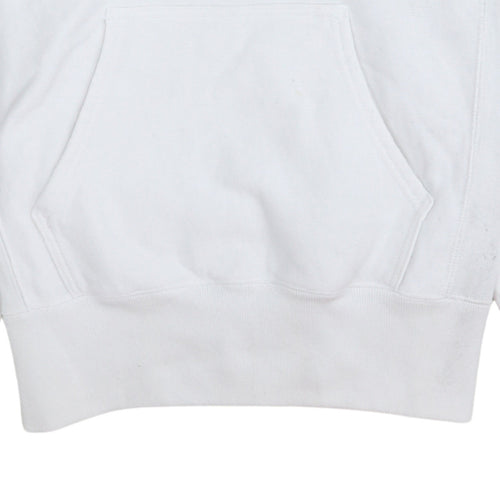 Champion Men's White Medium Pullover Hoodie with Embroidered Logo