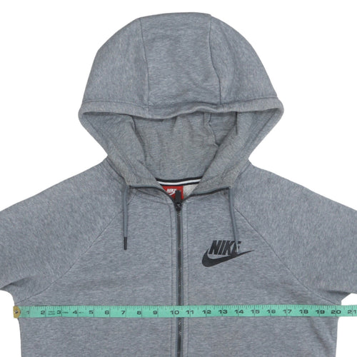 Nike Men's Grey Full Zip Hoodie Size S Sportswear Classic Fit