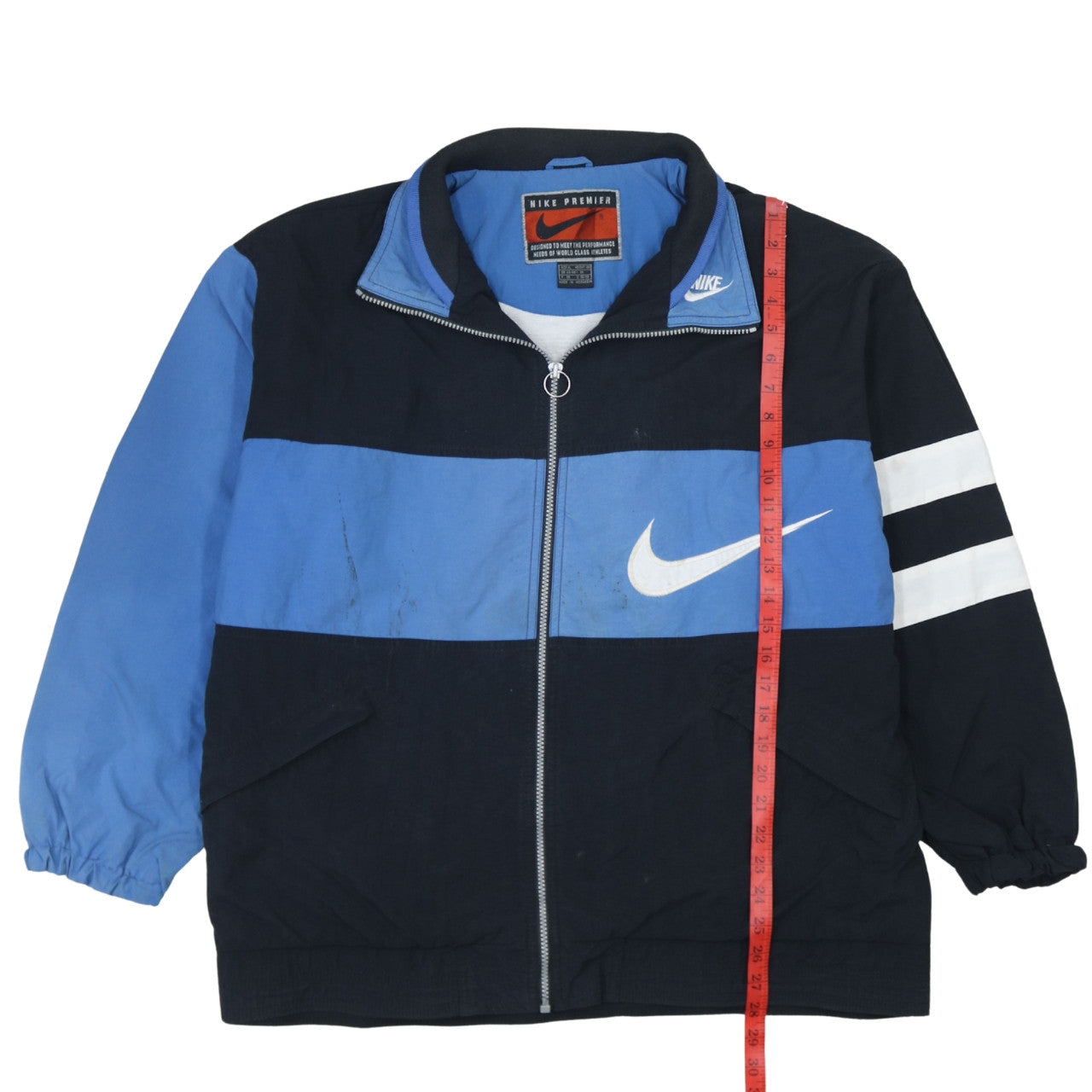 Nike Premier Men's Blue Black Full Zip Lightweight Bomber Jacket XL