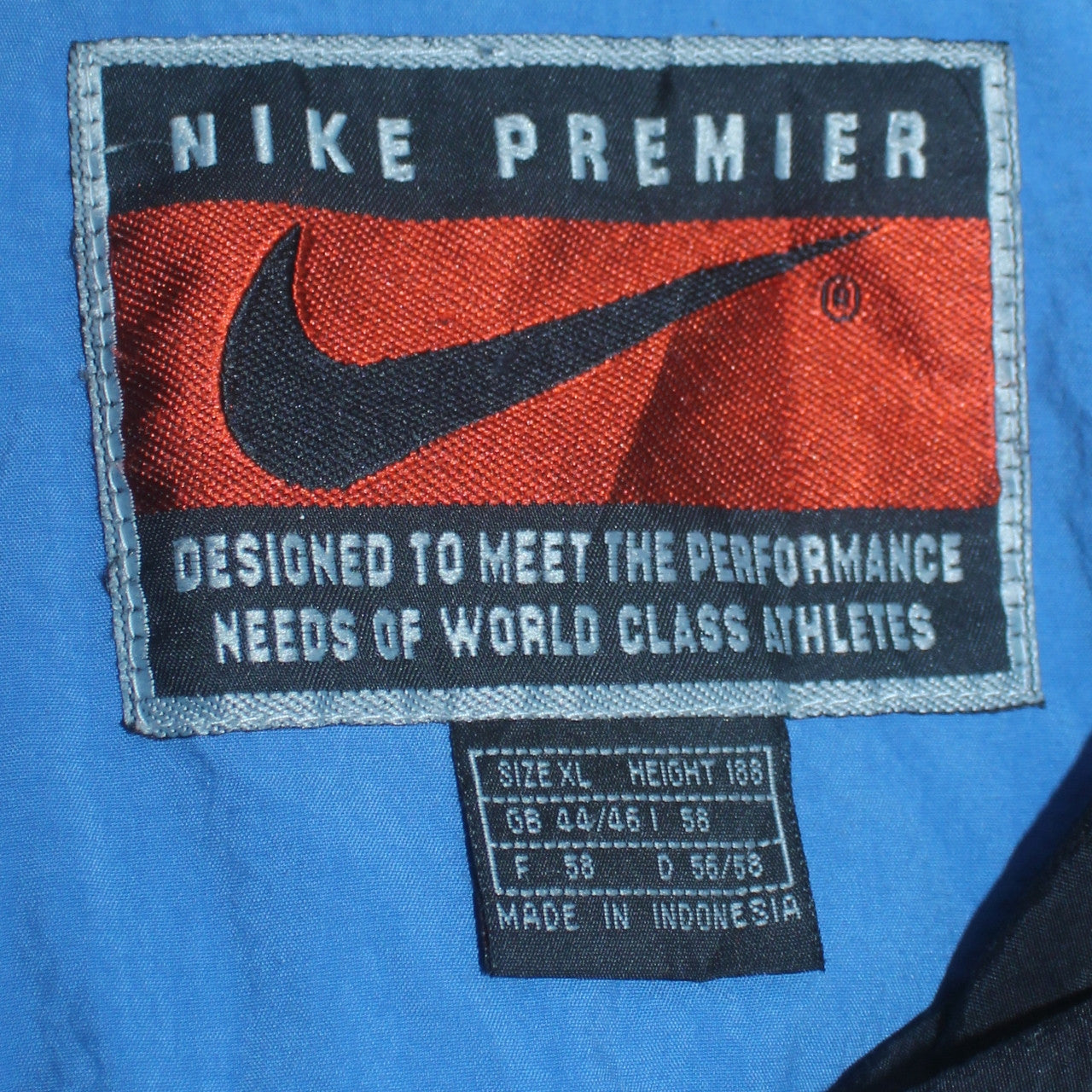 Nike Premier Men's Blue Black Full Zip Lightweight Bomber Jacket XL