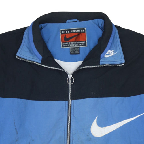 Nike Premier Men's Blue Black Full Zip Lightweight Bomber Jacket XL