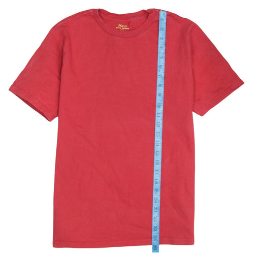 Ralph Lauren Boys Red Cotton Logo Short Sleeve T-Shirt Size L
