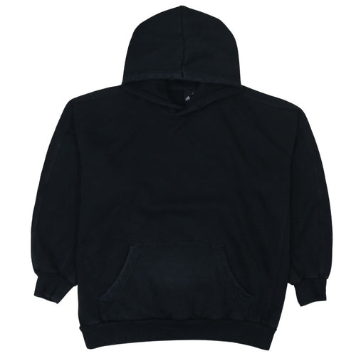 Adidas Womens Black Pullover Hoodie L Relaxed Fit Cotton Blend