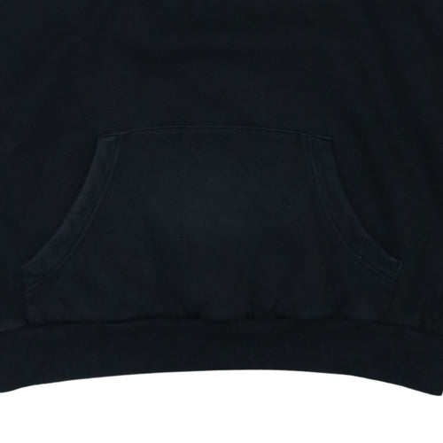 Adidas Womens Black Pullover Hoodie L Relaxed Fit Cotton Blend
