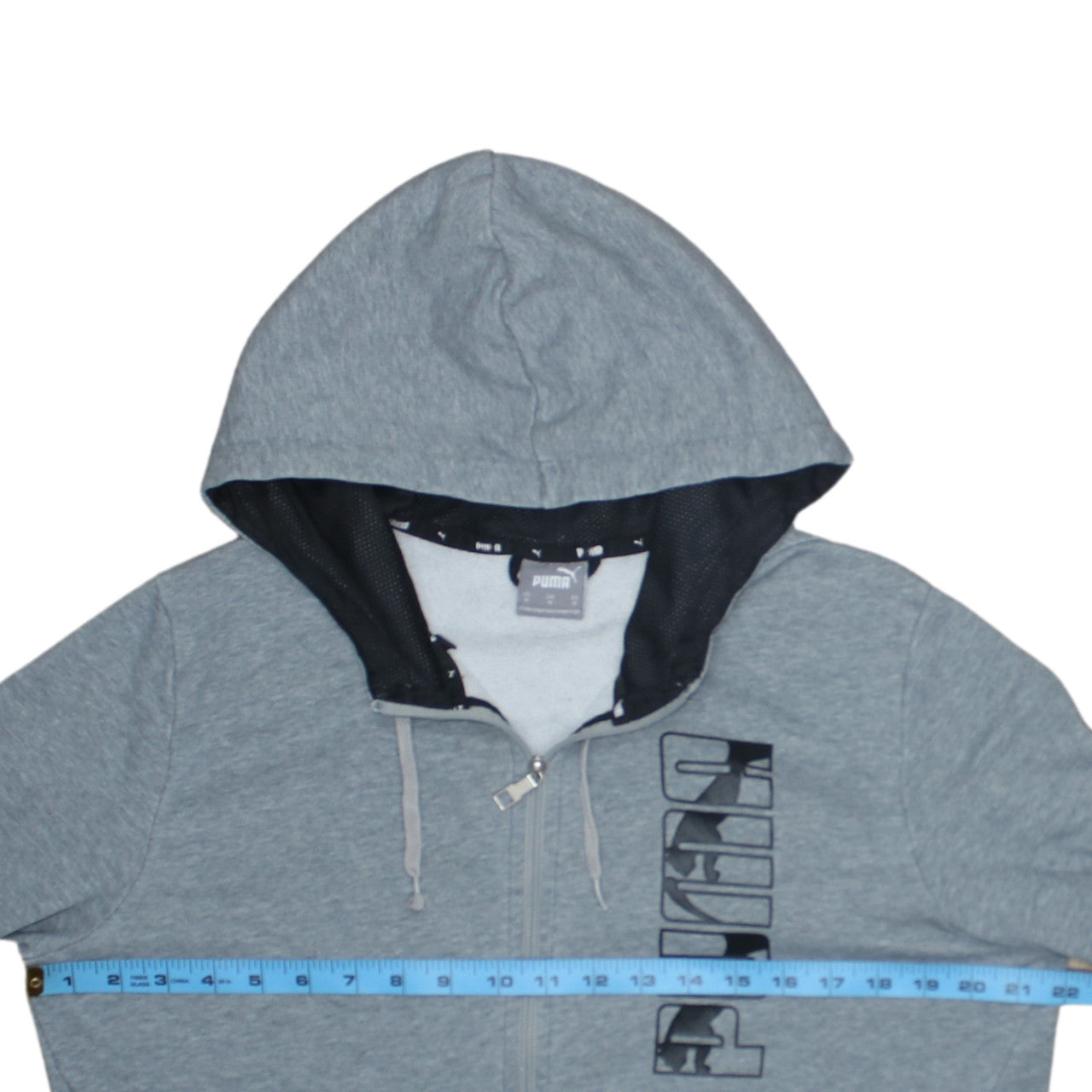 Puma Men's Grey Full Zip Hoodie Size M Regular Fit