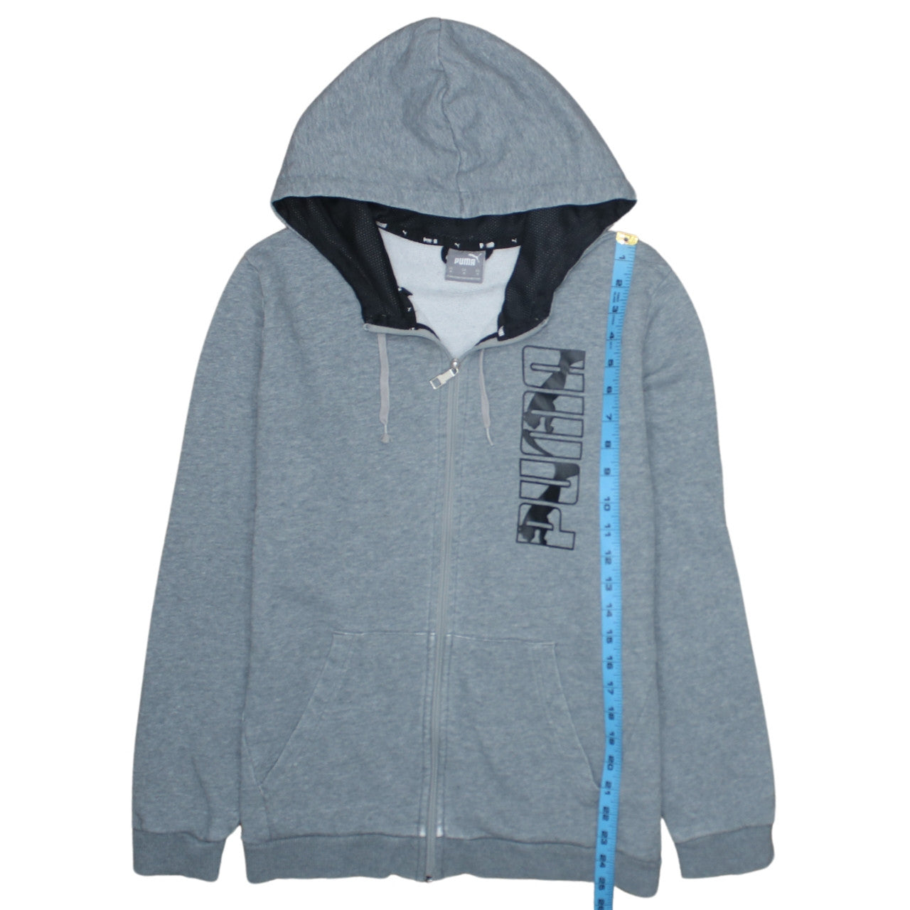 Puma Men's Grey Full Zip Hoodie Size M Regular Fit