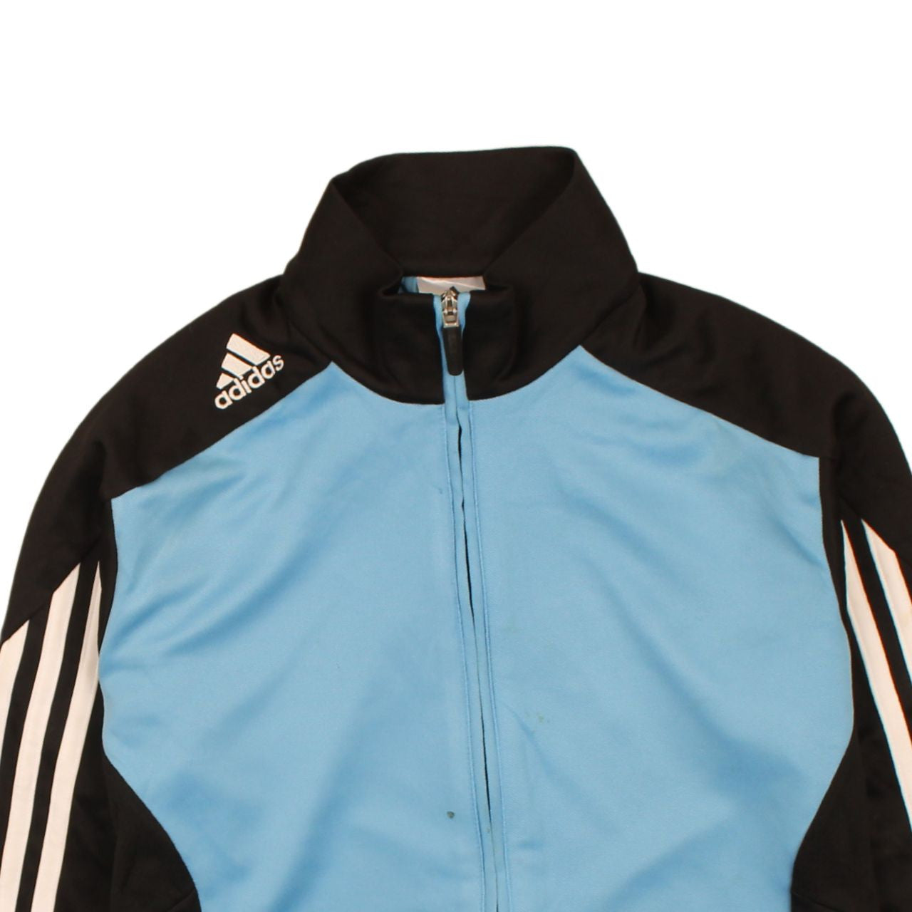 Adidas Women's Blue Black Full Zip Sweatshirt Size M 12-14 Sportswear
