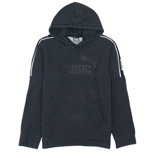Puma Men's Black Pullover Hoodie S Regular Fit Graphic Logo