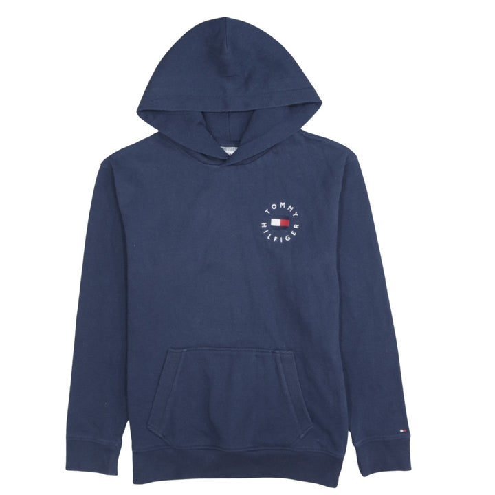 Tommy Hilfiger Boys Navy Blue Pullover Hoodie 164 Cotton Logo Design