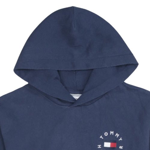 Tommy Hilfiger Boys Navy Blue Pullover Hoodie 164 Cotton Logo Design