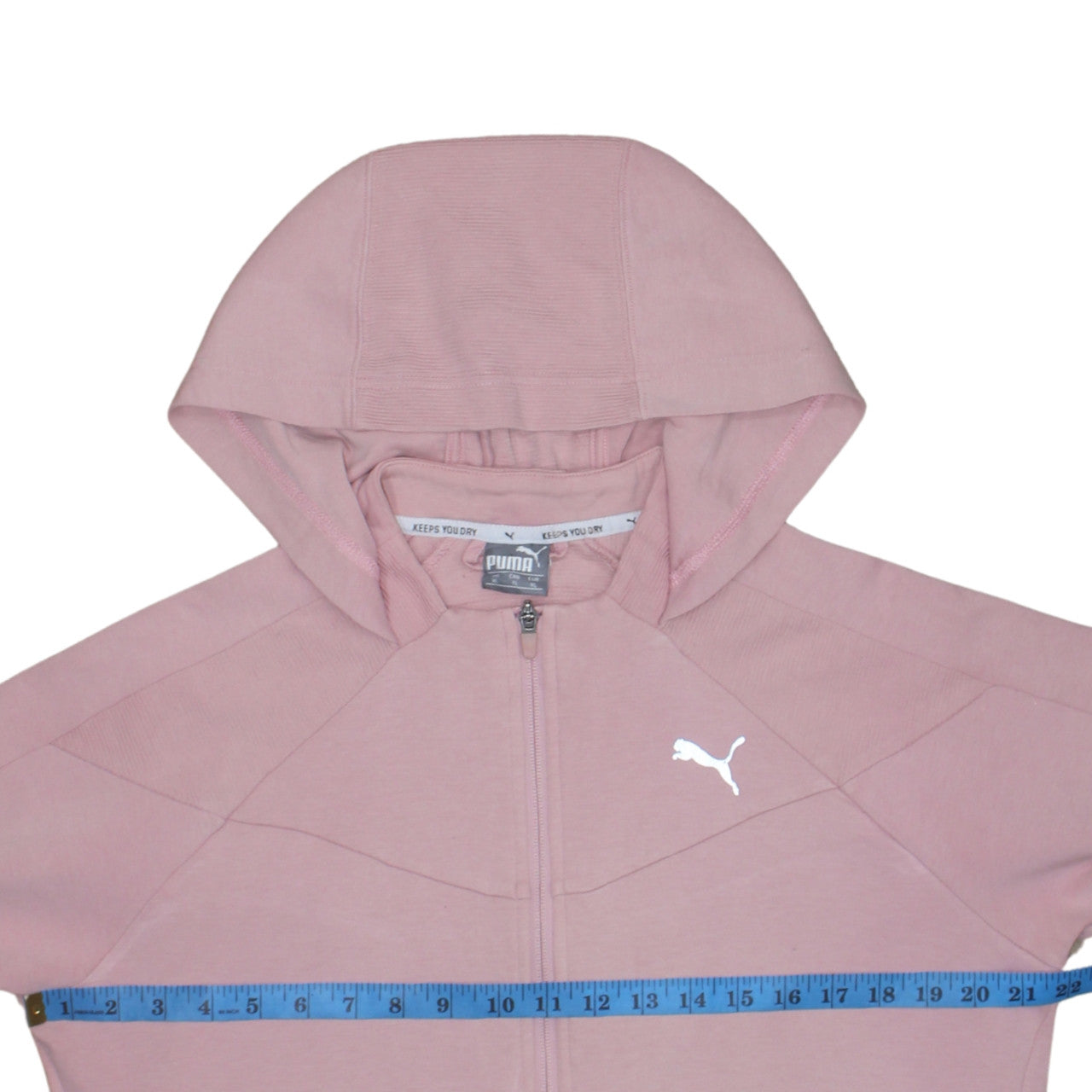 Puma Womens Pink Full Zip Hoodie Sweatshirt XL Lightweight Hooded