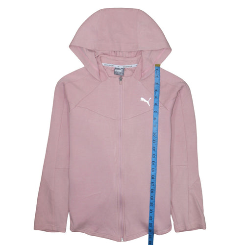 Puma Womens Pink Full Zip Hoodie Sweatshirt XL Lightweight Hooded
