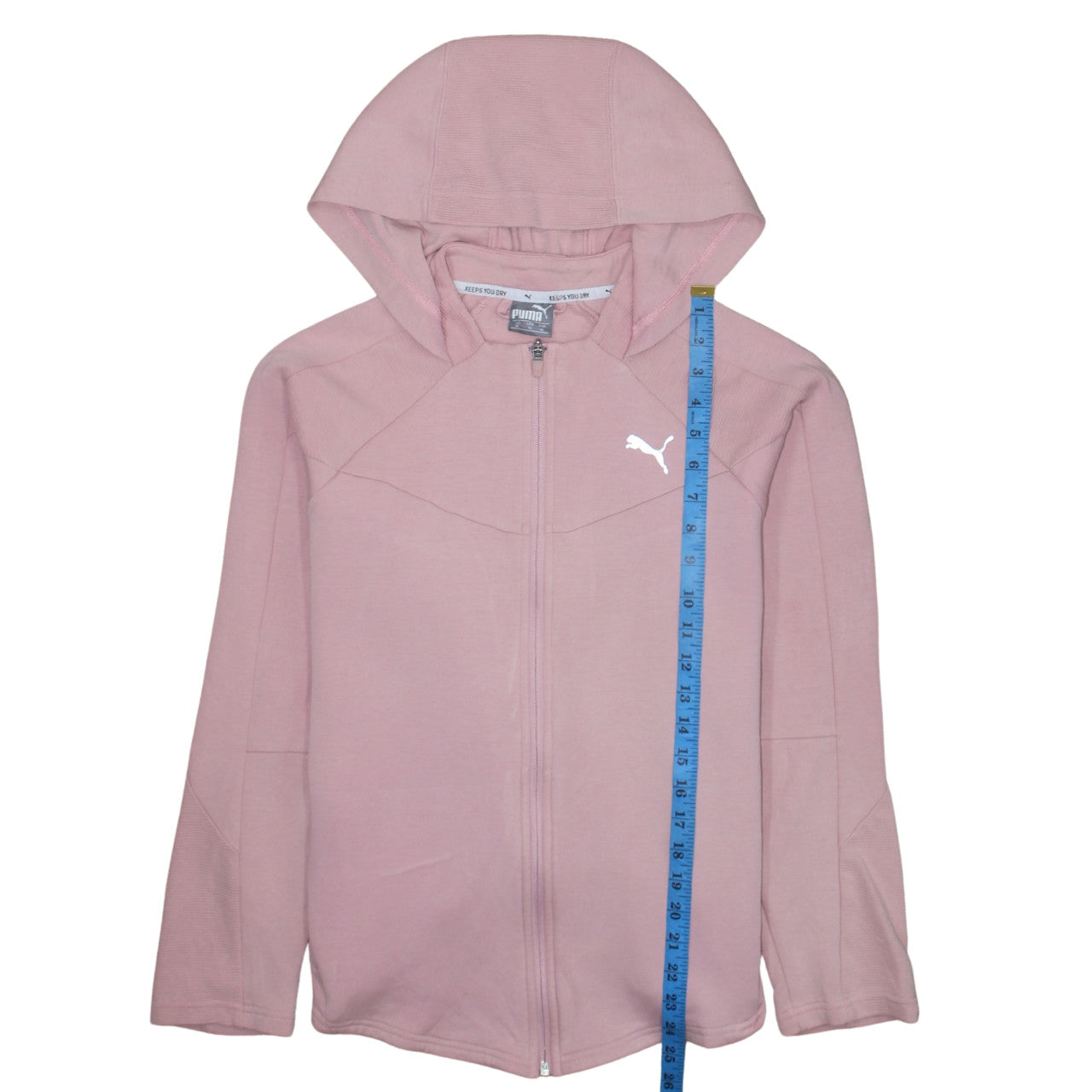 Puma Womens Pink Full Zip Hoodie Sweatshirt XL Lightweight Hooded