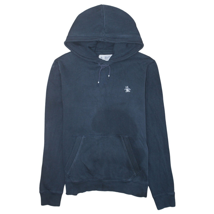 Original Penguin Men's Blue Pullover Hoodie Size M Fleece Cotton Blend
