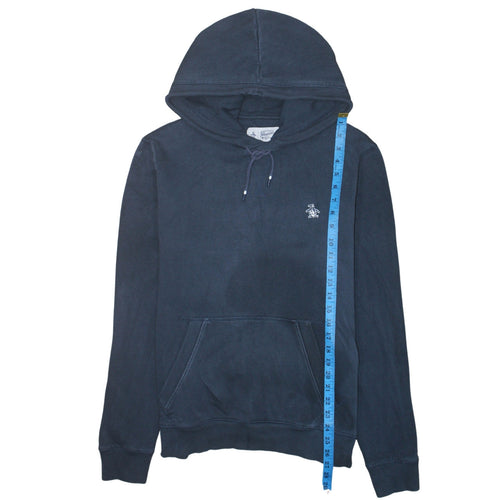 Original Penguin Men's Blue Pullover Hoodie Size M Fleece Cotton Blend