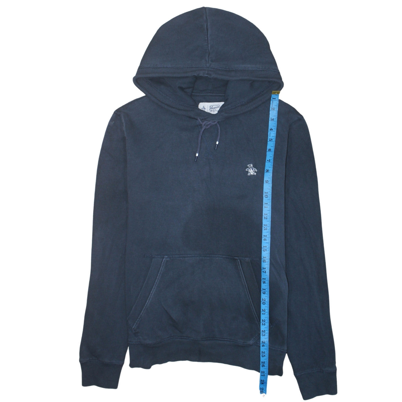 Original Penguin Men's Blue Pullover Hoodie Size M Fleece Cotton Blend