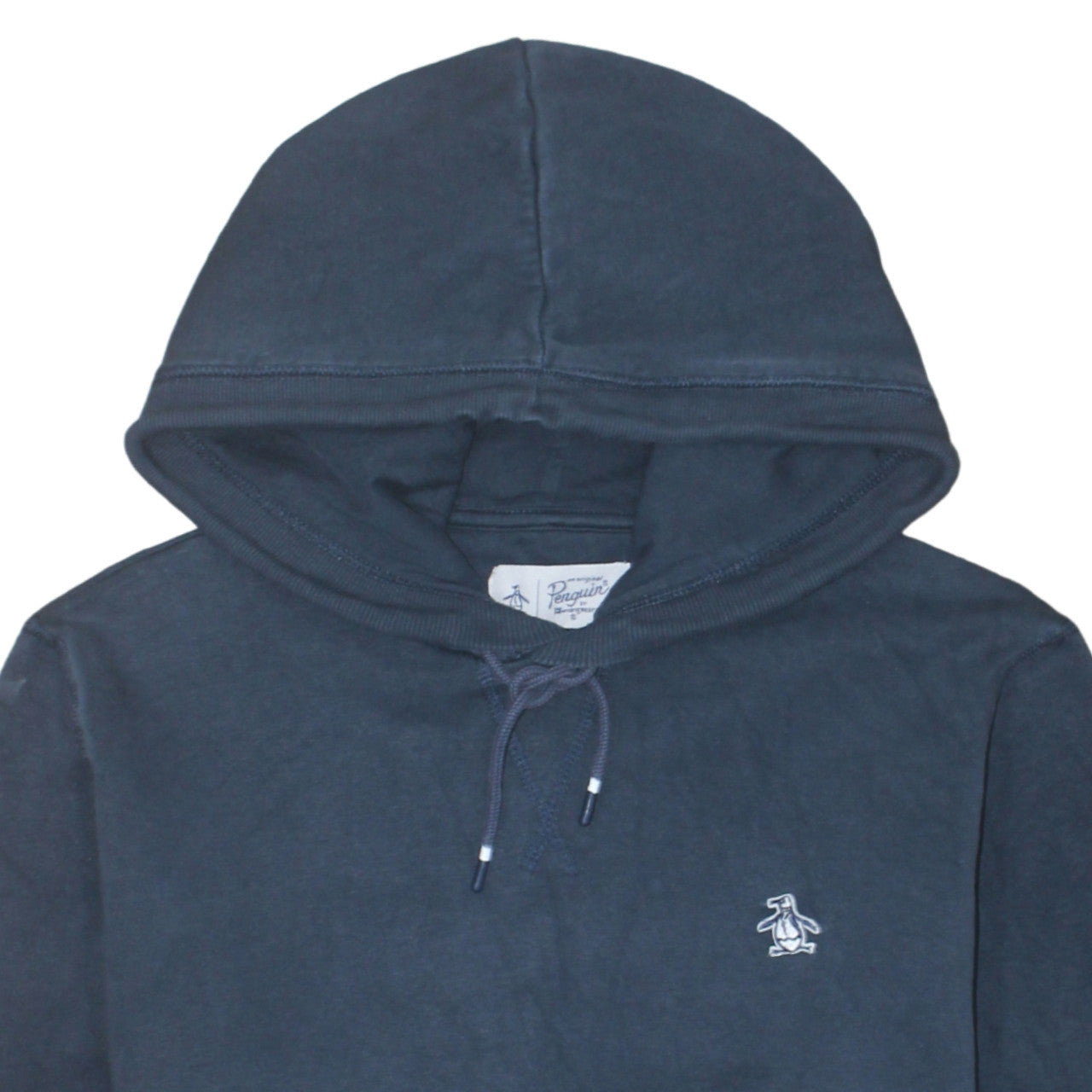 Original Penguin Men's Blue Pullover Hoodie Size M Fleece Cotton Blend
