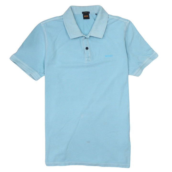 BOSS Men's Blue Slim Fit Cotton Polo Shirt XL