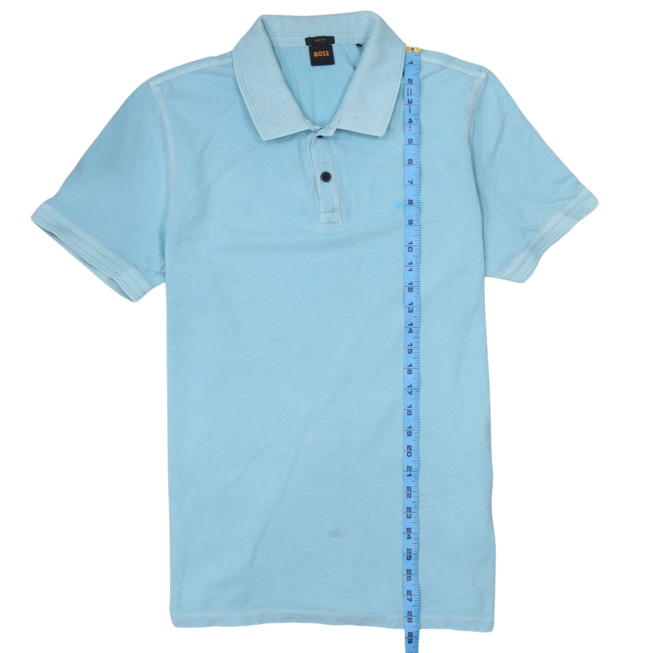 BOSS Men's Blue Slim Fit Cotton Polo Shirt XL