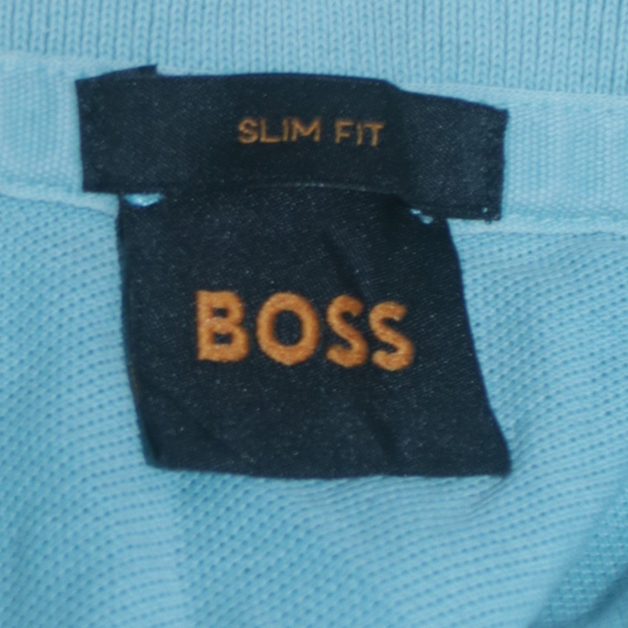 BOSS Men's Blue Slim Fit Cotton Polo Shirt XL