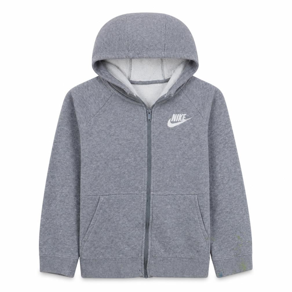Nike Boys Grey Full Zip Hoodie L 146-156cm Standard Fit Hooded Sweatshirt