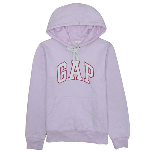 GAP Women Lilac Logo Pullover Hoodie Size M Cotton Blend