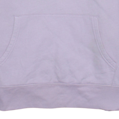 GAP Women Lilac Logo Pullover Hoodie Size M Cotton Blend