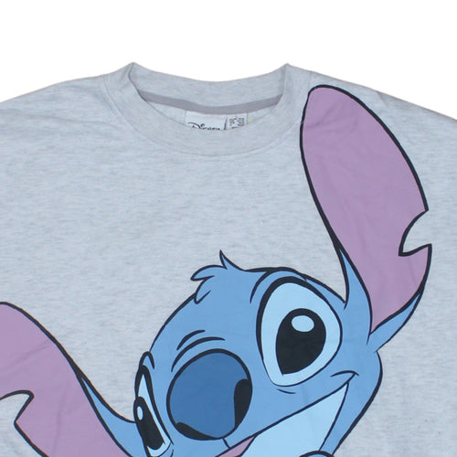 Disney Primark Women’s Grey Stitch Sweatshirt L Pullover Crew Neck