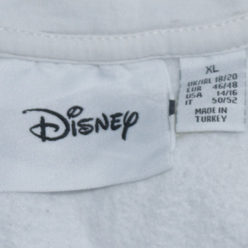 Disney Women White XL Walt Graphic Pullover Hoodie