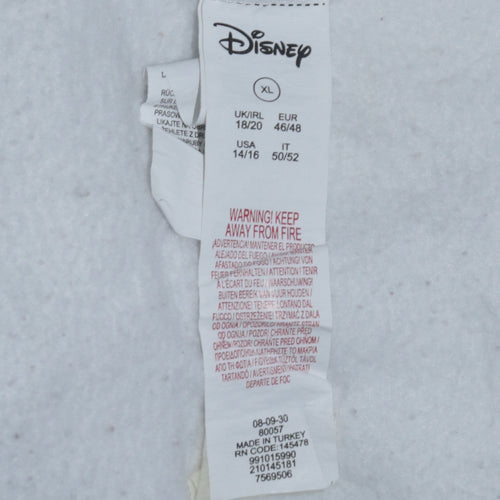 Disney Women White XL Walt Graphic Pullover Hoodie
