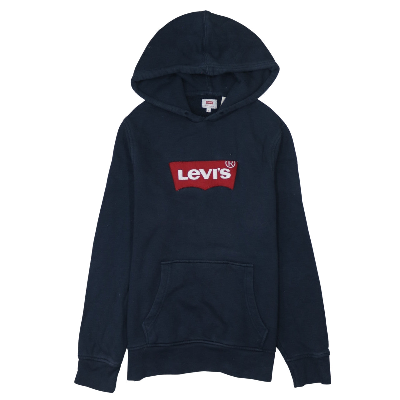 Levi's Men's Blue Pullover Hoodie Small Logo Fleece Sweatshirt
