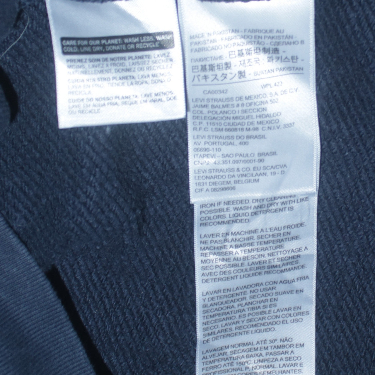 Levi's Men's Blue Pullover Hoodie Small Logo Fleece Sweatshirt