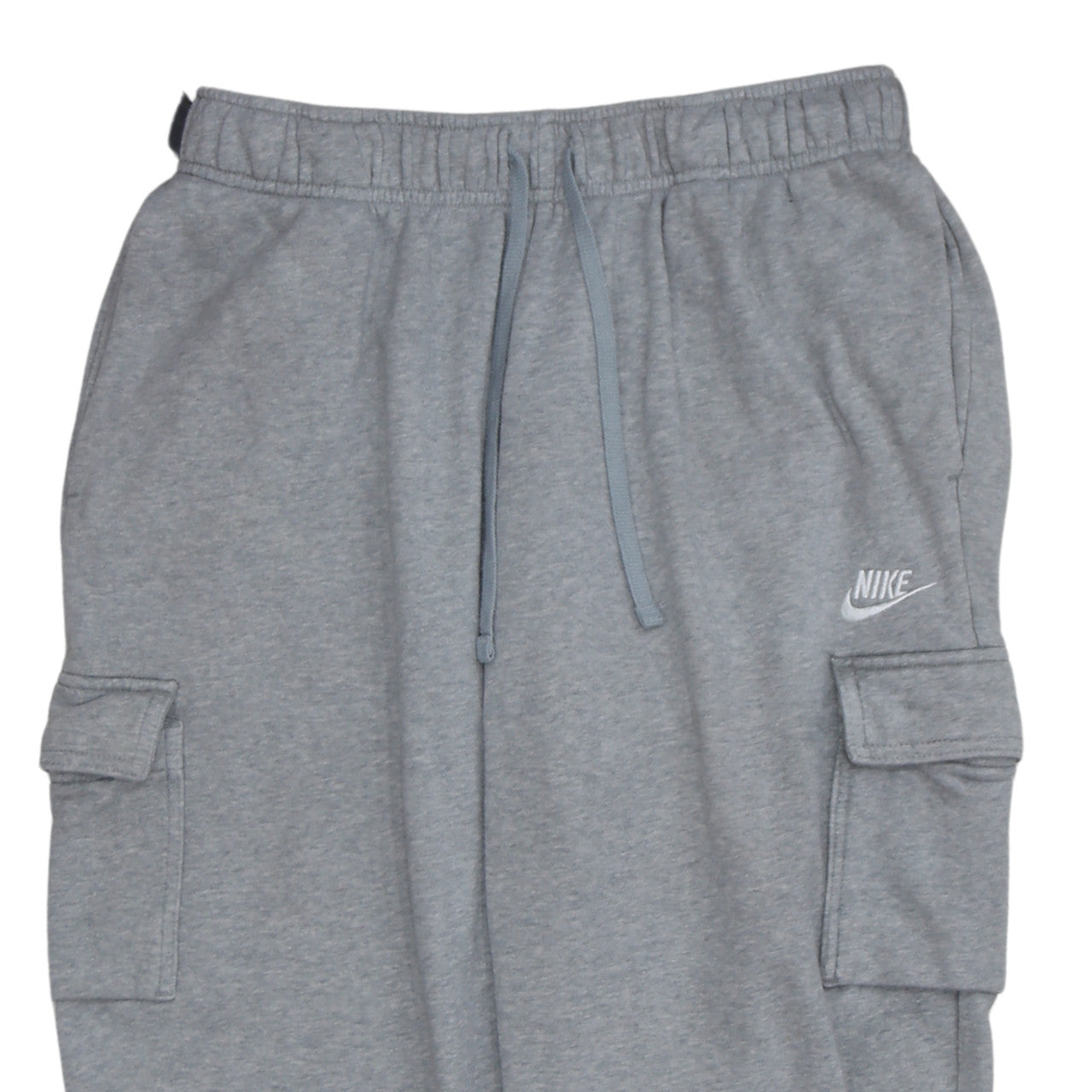 Nike Men's Grey Cargo Fleece Jogger Trousers Size M