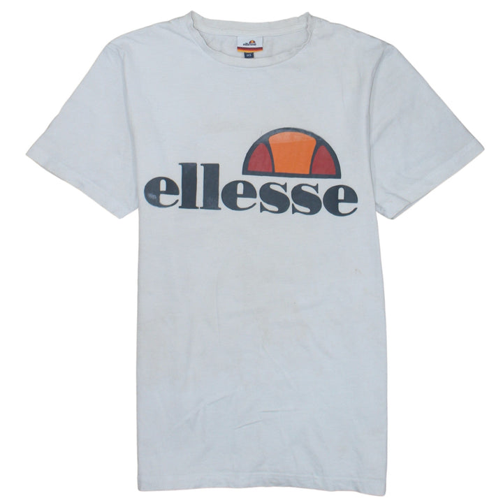 Ellesse Men's White Small Logo Graphic Cotton T-Shirt