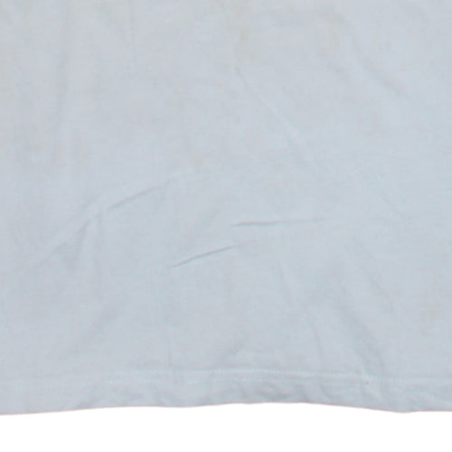 Ellesse Men's White Small Logo Graphic Cotton T-Shirt