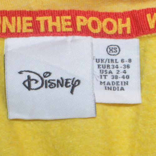 Disney Women's Yellow Winnie the Pooh Pullover Hoodie XS