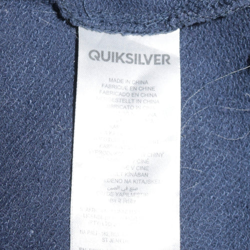Quiksilver Men's Blue Graphic Crew Neck Pullover Sweatshirt Size S