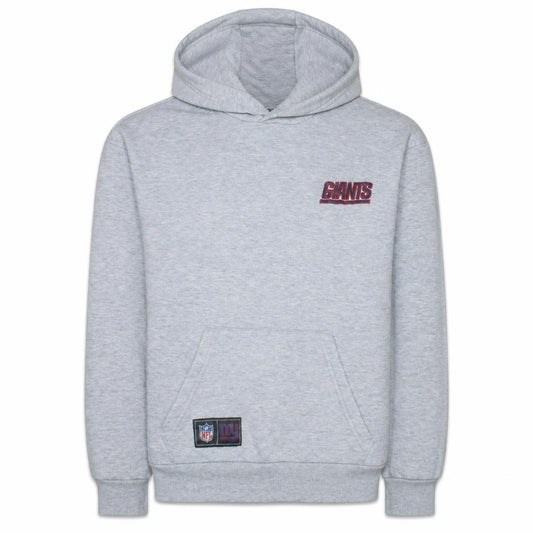 Front view of Primark Men’s Grey NFL Giants Pullover Hoodie, size S, Regular Fit