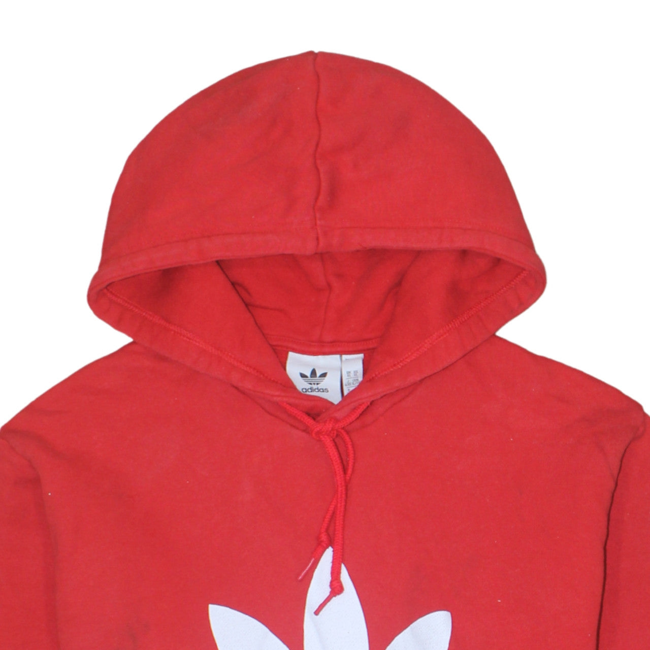 Adidas Men's Red XL Pullover Hoodie with Logo Graphic Print